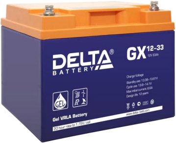 

Аккумулятор для ИБП Delta GX 12-33 (12В/33 А·ч)