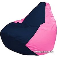 Кресло-мешок Flagman Груша Мега Super Г5.1-44 (тёмно-синий/розовый)