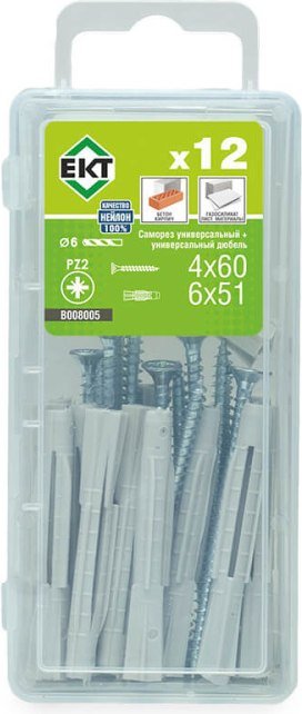 

Дюбель универсальный ЕКТ B008005 (12 шт)