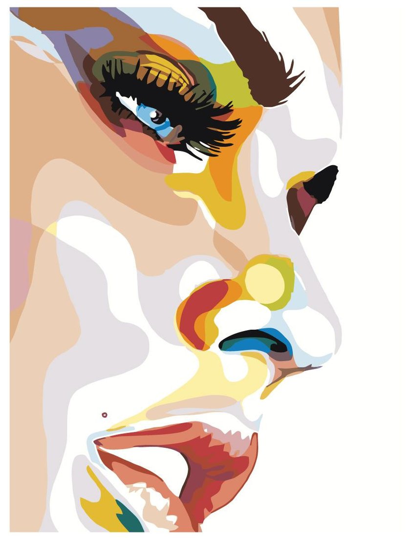 

Картина по номерам SLAVINA Женское лицо Абстракция PA42