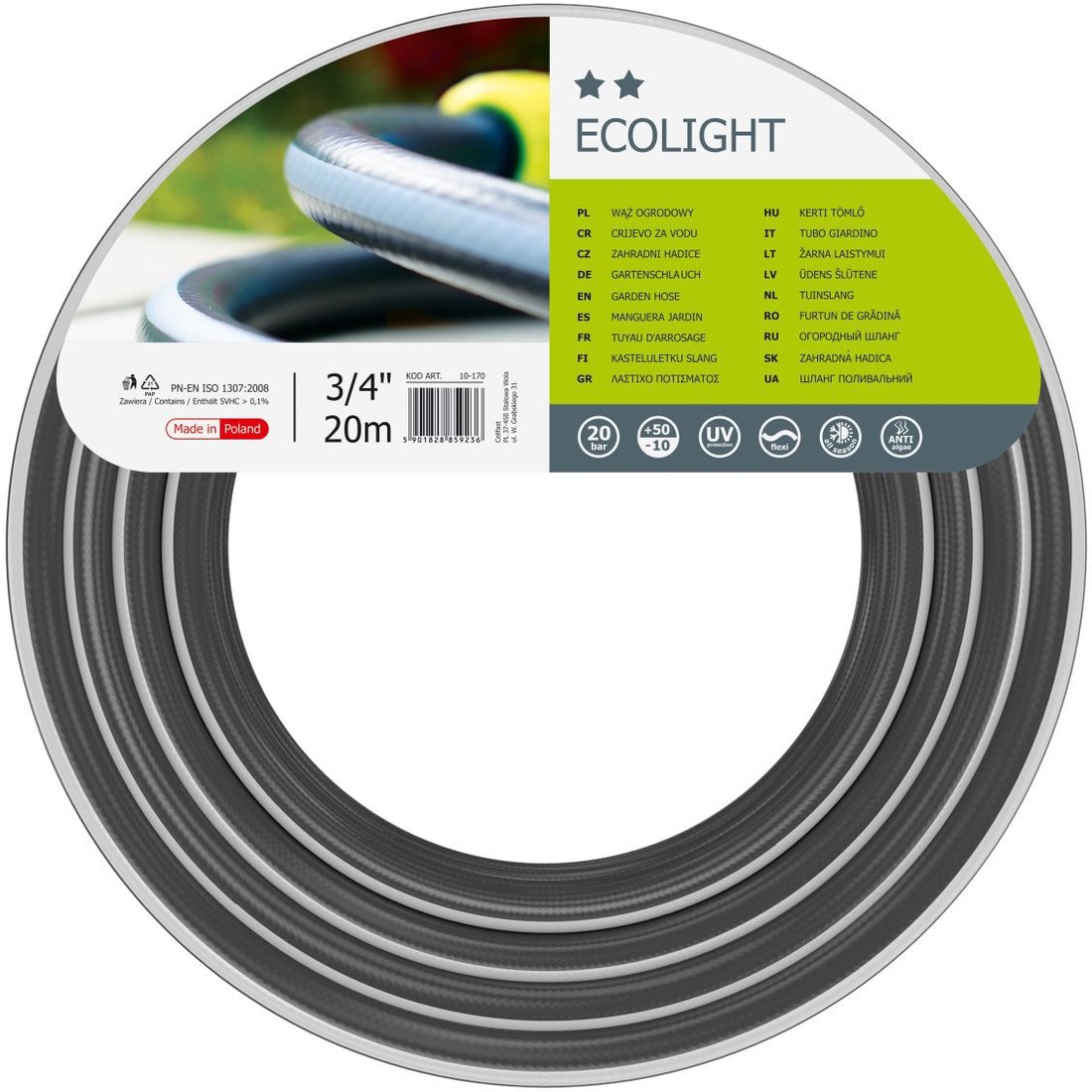 

Шланг Cellfast Ecolight (3/4", 20 м) 10-170