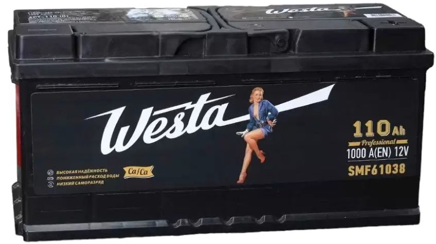 

Автомобильный аккумулятор Westa Black R+ (110 А·ч)