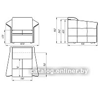 Интерьерное кресло Лама-мебель Толедо (Vital Dove)