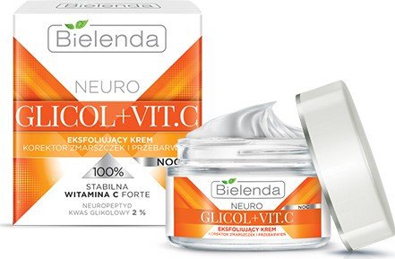 

Bielenda Крем для лица Neuro Отшелушивающий ночной от морщин Glicol+Vitamin C 50 мл