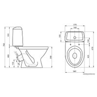 Унитаз напольный Santeri Соната крап на белом [1.P201.2.S01.00B.F]