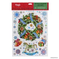 Наклейка на окно Феникс-Презент Новогодний венок 88367