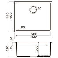 Кухонная мойка Omoikiri Bosen 54-U-BL (черный)