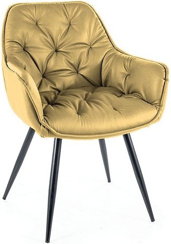 Стул с подлокотниками Signal Cherry экокожа (бежевый/черный)