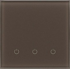 Беспроводной выключатель DeLUMO Senso трехканал. сенсорный 7013 (натуральный коричневый)