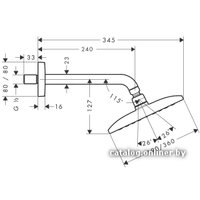 Верхний душ Hansgrohe Raindance E 360 AIR 1jet (27371000)