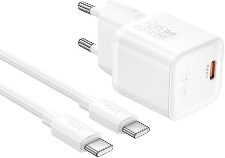Сетевое зарядное Hoco N64 USB Type-C (белый)