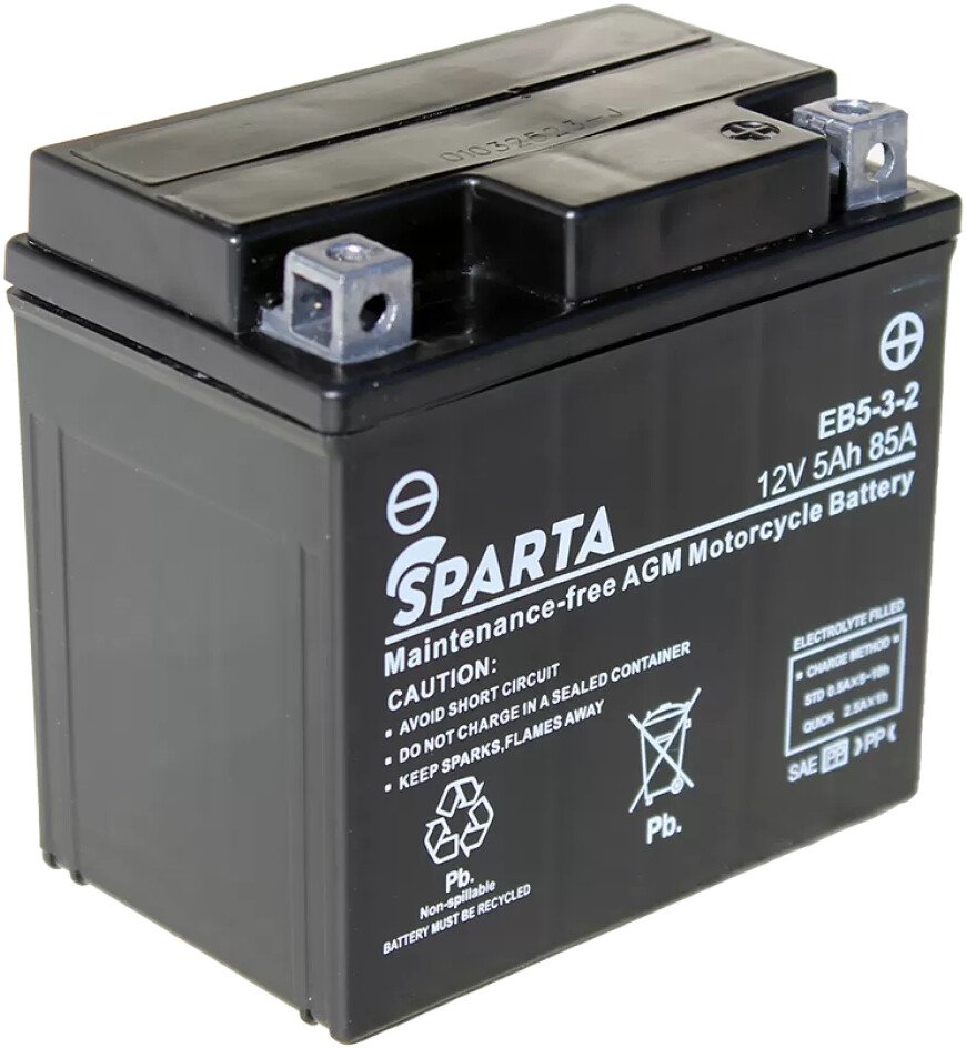 

Мотоциклетный аккумулятор Sparta EB5-3-2, YTX5L-BS, YT5L-BS, YTZ7S (5 А·ч)