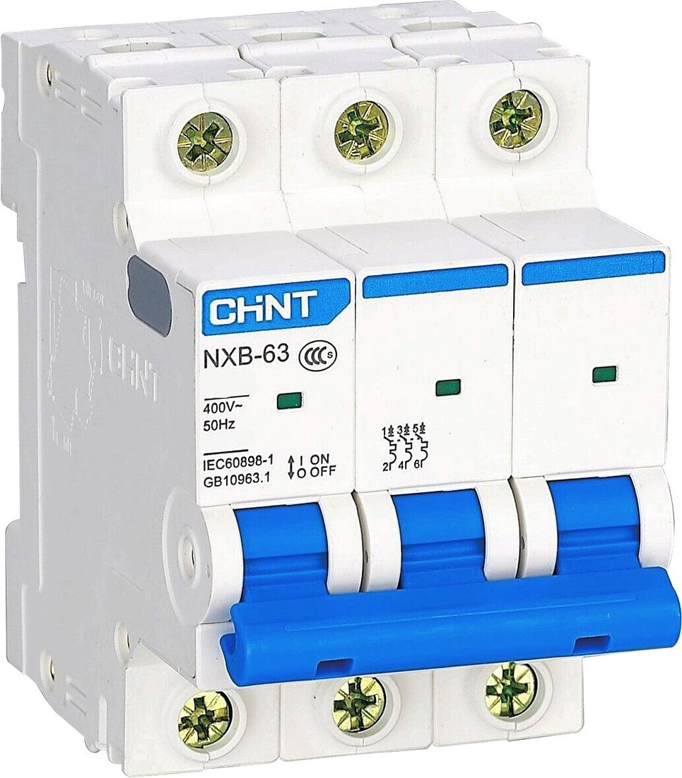 

Выключатель автоматический Chint NXB-63 3P 4A 6кА C
