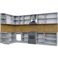 Готовая кухня Интерлиния Берес 1.7x3.6 левая (дуб королевский/бискайская сосна)