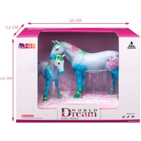 Набор фигурок Masai Mara Мир фэнтези. Семья голубых сказочных лошадей MM206-427