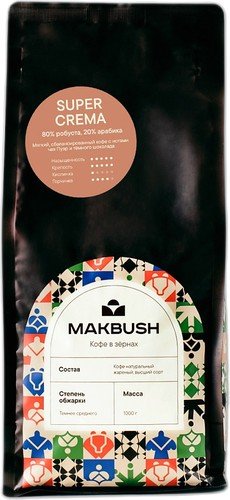 

Кофе MakBush Super Crema зерновой 1 кг