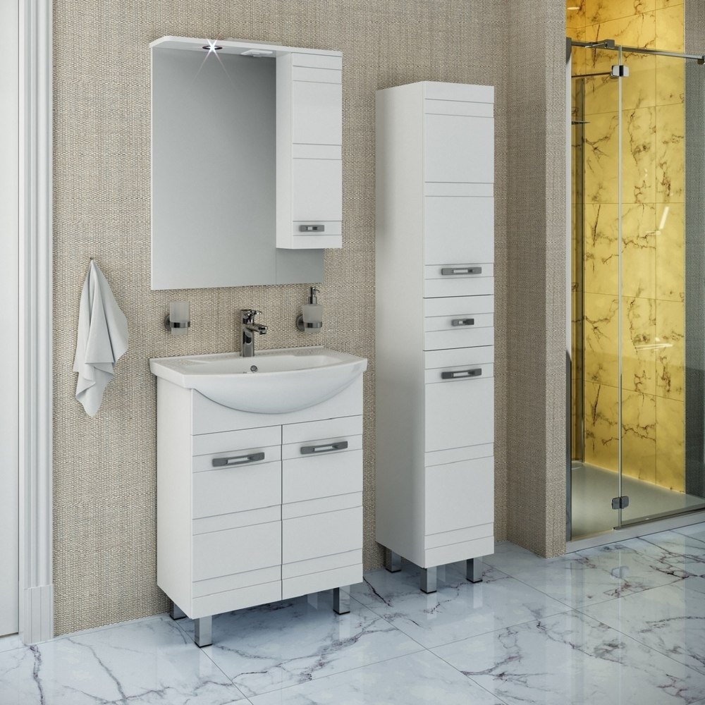 

Runo Тумба с умывальником Турин 65 + Элеганс 65 (напольная)