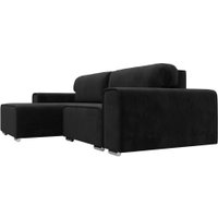 Угловой диван Лига диванов Лига-029 левый 121929L (велюр черный)