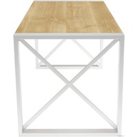 Кухонный стол Buro7 Лофт 110 (классика, дуб натуральный/белый)