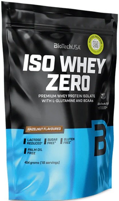 Протеин сывороточный (изолят) BioTech USA Iso Whey Zero (фундук, 454г)