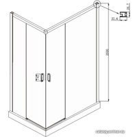 Душевой уголок Ambassador Queen 11011106R 120х80