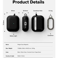 Чехол Ringke Onyx Magnetic для Airpods Pro 3 Black