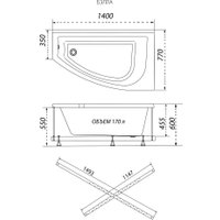 Ванна Triton Бэлла Экстра 140x77 L