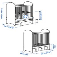 Классическая детская кроватка Ikea Gonatt 30467092