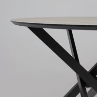 Кухонный стол Аврора Мехико 3Д D950 (мрамор светлый/черный матовый)