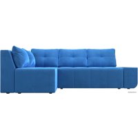 Угловой диван Mebelico Амадэус 109683 (левый, велюр, голубой)