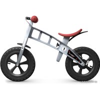 Беговел FirstBIKE Cross с тормозом (серебристый)