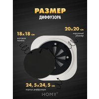 Вентиляционная решетка HOMY AIR круглый A125BRT d200 (черная)