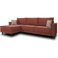 Угловой диван Nord Star Этран Эликсир левый (искусственная замша, оранжевый)