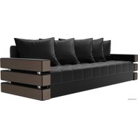 Диван Лига диванов Венеция 27961 (экокожа, черный)