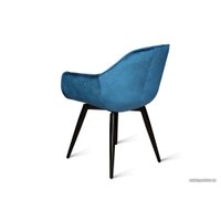 Стул с подлокотниками Aero B817-m Navy VL 26 BK (велюр, синий)