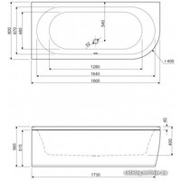Ванна Cezares Metaurno Corner 180x80 левая