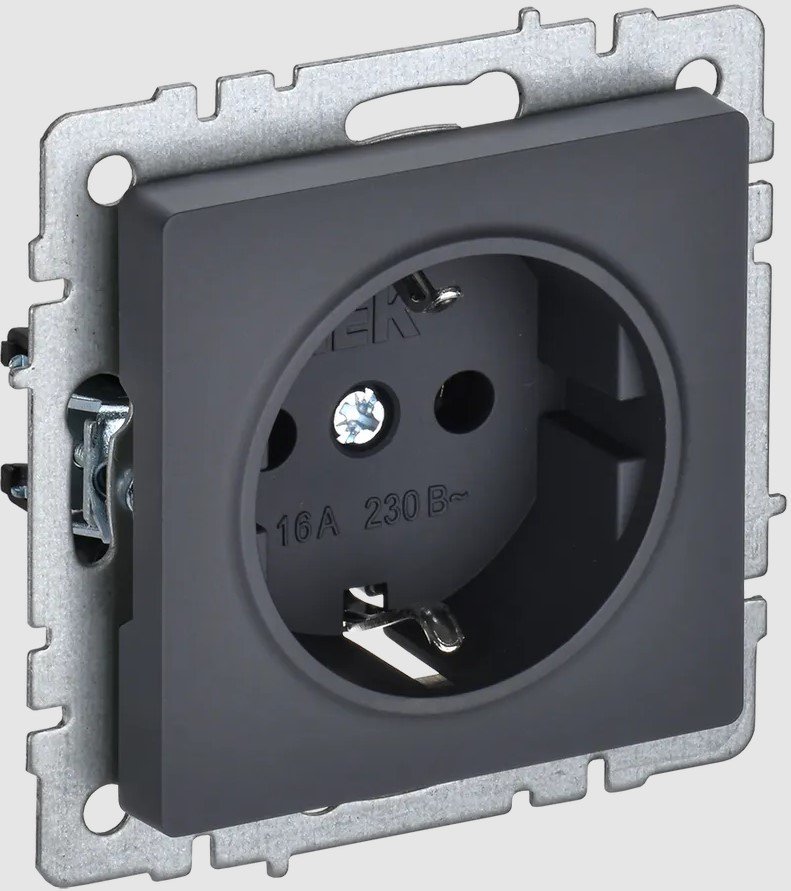 

Розетка IEK Brite РС11-1-0-БрГ