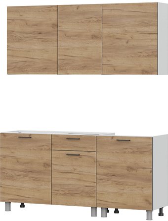 Готовая кухня SV-Мебель Лаванда без столешницы (дуб золотой)