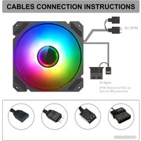 Вентилятор для корпуса GameMax FN-12Rainbow-C9-Infinity в Бобруйске