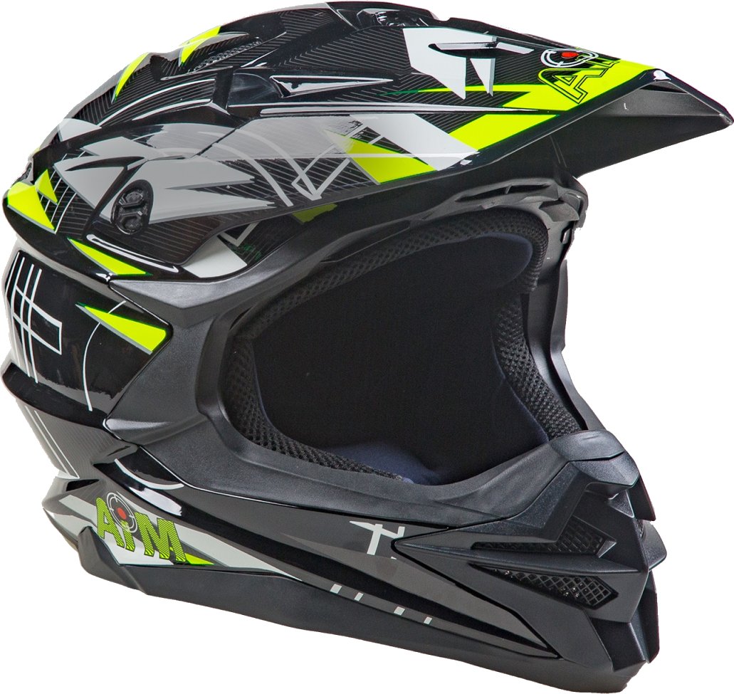 

Мотошлем AIM JK803S 803-020-XXL (XXL, желтый/черный)