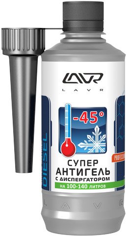 

Присадка в топливо Lavr Super Antigel Diesel -45°C на 100-140 литров 310мл (Ln2114)