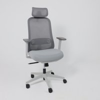 Офисное кресло AksHome Gem (сетка/ткань, серый/белый полиамид) в Солигорске