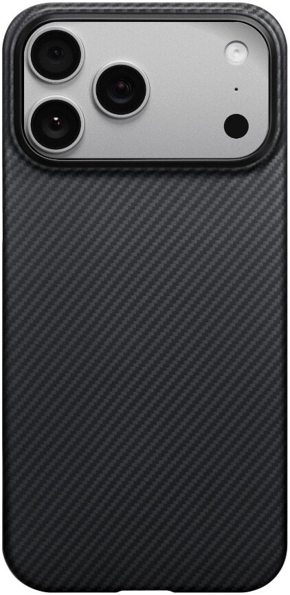 

Чехол для телефона Pitaka Ultra-Slim для iPhone 17 Pro (600D Black/Grey Twill)