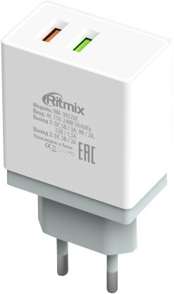 

Сетевое зарядное Ritmix RM-3032QC