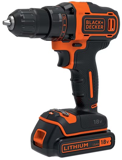 

Дрель-шуруповерт Black & Decker BDCDD186 (с 1-им АКБ)