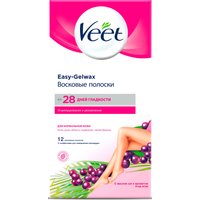 Полоска для депиляции Veet Набор для депиляции Easy Gel-Wax для нормальной кожи (12 шт)