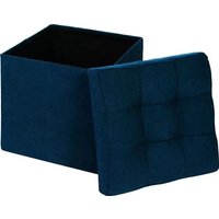 Пуфик DreamBag складной (Синий велюр)