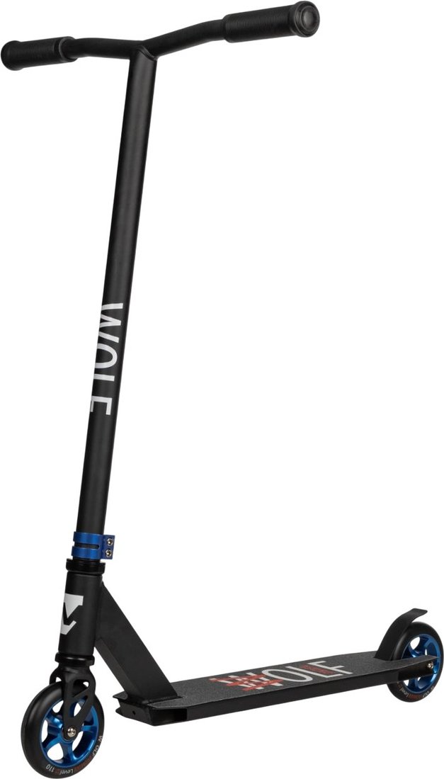 

Трюковый самокат Novatrack Wolf 110A.WOLF.BBL25 (черный/синий)