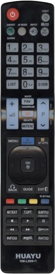

Пульт ДУ Huayu RM-L999+1 (для телевизоров LG)