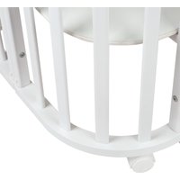 Кроватка-трансформер Indigo Baby Lux 3 в 1 (белый/белый)